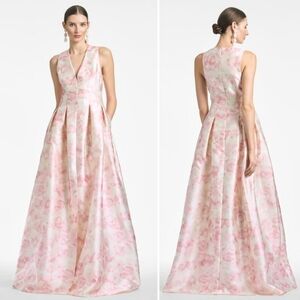 New Sachin + Babi Brooke Pleated Slit Gown